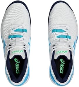 ASICS Men's Gel-Resolution 9 Clay Trainers, White Digital Aqua